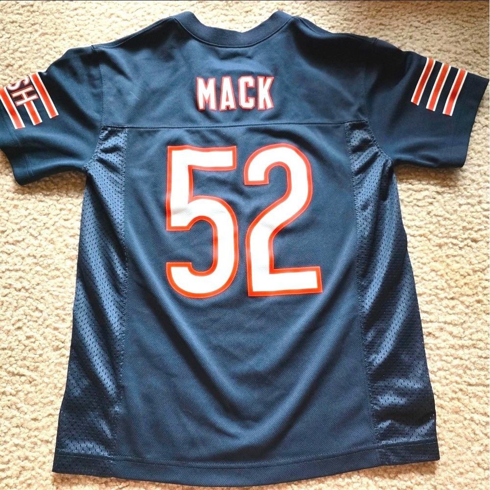 NFL Team Apparel Chicago Bears Khalil Mack 52 Jersey Navy Youth Medium 10/12